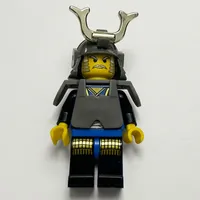 Shogun, Armor and Helmet with Horn, Blue and Black Robe