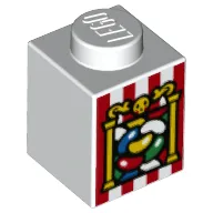 Brick 1 x 1 with Jelly Beans (Bertie Botts Beans) Print