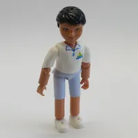 Belville Figure Articulated Elbows, Child, Male, Black Hair, Light Blue Shorts, White Shirt with Ship Logo Print