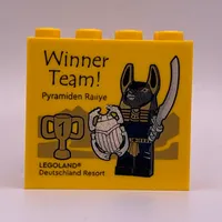 Brick 2 x 4 x 3 with 'LEGOLAND Deutschland Resort Winner Team! Pyramiden Rallye' Print