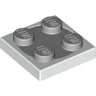Turntable 2 x 2 Plate, Light Bluish Gray Top [Complete Assembly]