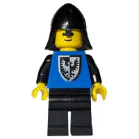 Knight (Black Falcon) - Black Legs, Black Hips, Rounded Shield, Neck-Protector, 3626b