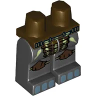 Hips and Black Legs with Loincloth and Gray Toes Print