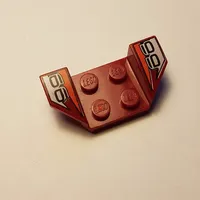 Mudguard 2 x 4 with 2 x 2 Studs and Flared Wings, '66' and White Print