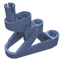 Large Figure Foot, 3 x 4 1/2 x 2 1/3 with Technic Pin Connector