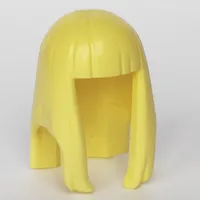 Hair Long Straight with Bangs - Rubber