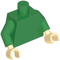 Torso Quidditch Sweater with Slytherin Crest Print, Green Arms, Light Nougat Hands