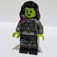Gamora in Dark Bluish Gray and Silver Outfit