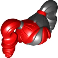 Hair Pigtails High Bouncy and Hole on Top with Black Hair on Left Side Print