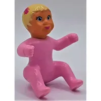 Belville Figure Baby, Light Yellow Hair, Dark Pink Butterfly Print