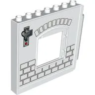 Duplo Building Wall 1 x 8 x 6 with Window Opening, Hinge on Right with Bricks Print