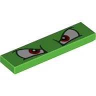 Tile 1 x 4 with Red Eyes (Bowser) Print