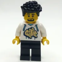 Man, White Hoodie, Black Legs