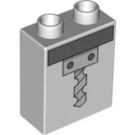 Duplo Brick 1 x 2 x 2 with Drill Print