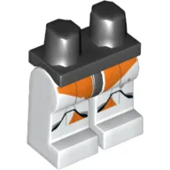 Hips and White Legs with Armour and Orange Details Print (Clone Trooper)