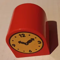 Duplo Brick 2 x 2 x 2 Curved Top with Clock Hands 10:10 Print