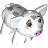 Animal, Pig, Small with Bright Light Pink Snout, Light Bluish Grey Spots, Sad (Pua)
