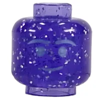 Minifig Head, Silver Face print