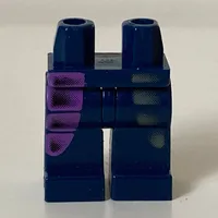 Hips and Dark Blue Legs with Dark Gray and Purple Pockets Print