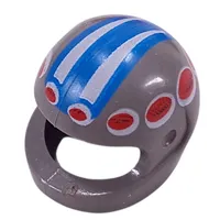 Helmet, Standard with Red/White Circles and Blue/White Striped Print