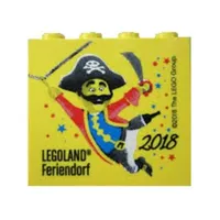 Brick 2 x 4 x 3 with 'LEGOLAND Feriendorf 2018' Print