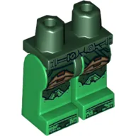 Hips and Green Legs with Tan and Dark Green Parademon Armor Print