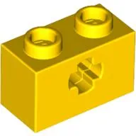 Technic Brick 1 x 2 with Axle Hole Type 1 [+ Opening] and Bottom Pin