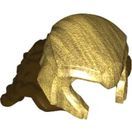 Hair and Helmet, Long Curly, Pearl Gold Helmet Pattern