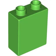 Duplo Brick 1 x 2 x 2 with Kids' New Year's Eve 2007 Print