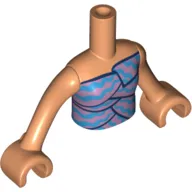 Minidoll Torso Girl, Lavender/Blue Bathing Suit, Dark Blue Trim