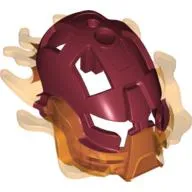 Large Figure Mask Raanu with Marbled Trans-Orange Pattern