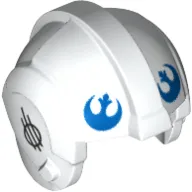 Helmet Rebel Pilot, Center Ridge with Blue Rebels Symbol print