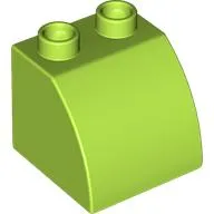 Duplo Brick 2 x 2 x 1 1/2 with Curved Top