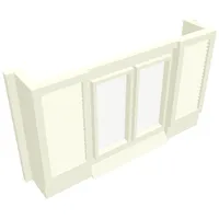 Window 1 x 6 x 3 Shuttered with Glass for Slotted Bricks