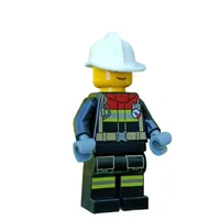 Firefighter - Black Suit, White Helmet (Freddy Fresh)