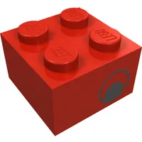 Brick 2 x 2 with Eye [No Pupils] Print on Two Sides, Offset