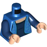 Torso Vest, Bright Light Blue Trim, Roses, Dark Blue Undershirt Print, Dark Blue Arms, Light Nougat Hands