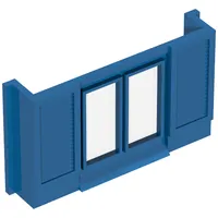 Window 1 x 6 x 3 Shuttered with Glass for Slotted Bricks