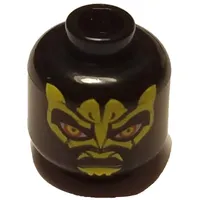 Minifig Head Savage Opress, Yellow Zabrak Markings Print