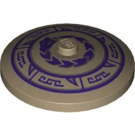 Dish 4 x 4 Inverted [Radar] with Gray and Dark Purple Snake and Geometric Print