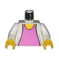 Torso Sweater over Dark Pink Top Print (Mary Jane), White Arms, Yellow Hands