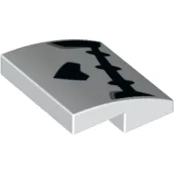 Slope Curved 2 x 2 x 2/3 with Skeleton Mouth and Nose