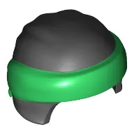 Head Wrap with Headband and Knot, Green Pattern