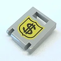 Box 2 x 2 x 2 Door with Slot and Money on Badge Print