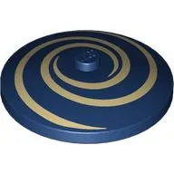 Dish 4 x 4 Inverted with Tan Swirls print