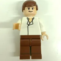 Han Solo, White Shirt, Reddish Brown Legs, Black Eyes