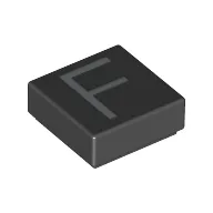 Tile 1 x 1 with letter Capital F Print