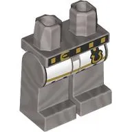 Hips and Flat Silver Legs with White Coat Ends, Black Belt, Gold Decorations print