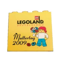 Brick 2 x 4 x 3 with 'LEGOLAND DEUTSCHLAND Muttertag 2009' Print