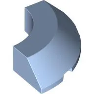 Brick Round Corner 4 x 4 x 1 with Bottom Cut Outs, No Studs, Flat Top